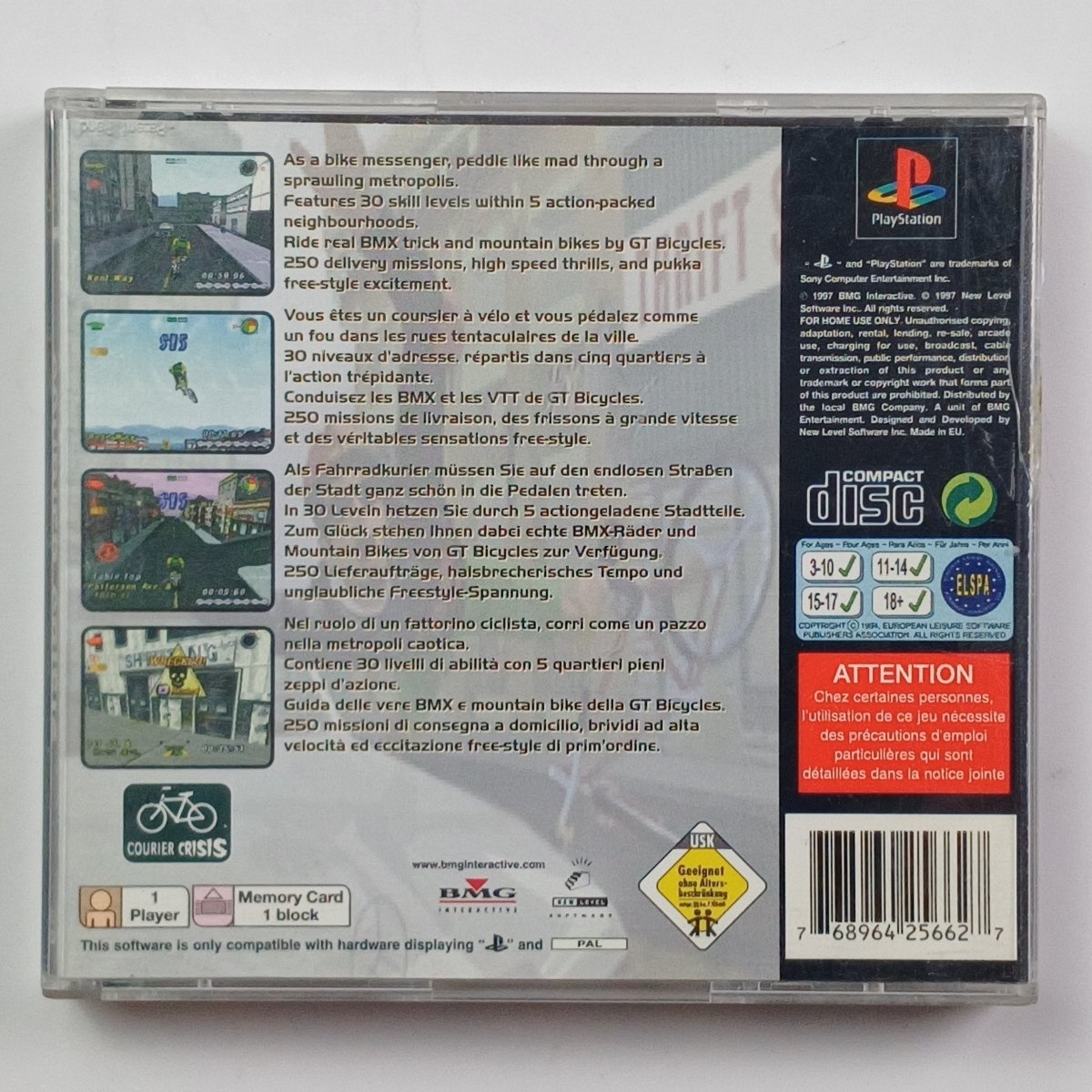 Cash for Games Courier Crisis - PAL (PS1) PS1 PS2 PS3 PS4 NZ AU