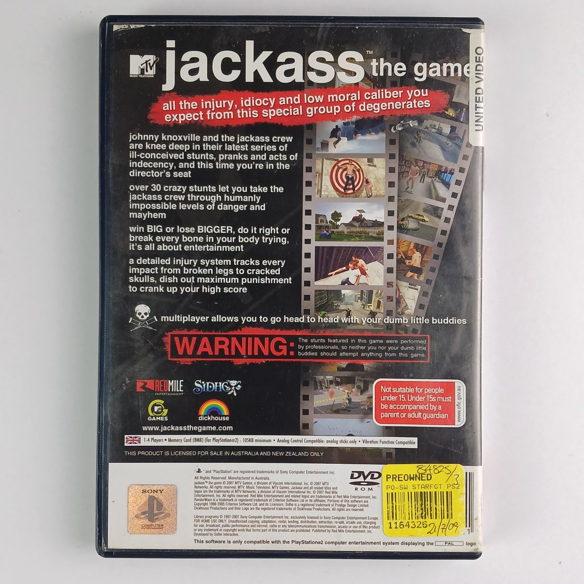 Cash for Games Jackass: The Game (PS2) PS1 PS2 PS3 PS4 NZ AU
