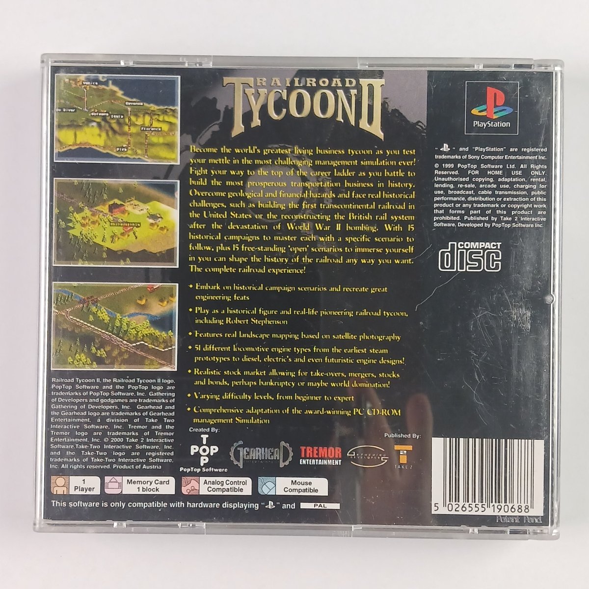 Cash for Games Railroad Tycoon 2 (PS1) PS1 PS2 PS3 PS4 NZ AU