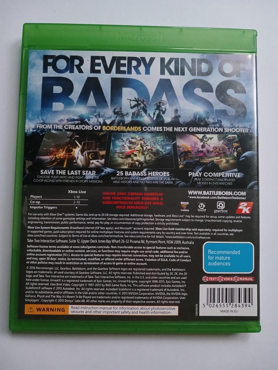Cash for Games Xbox One Battleborn