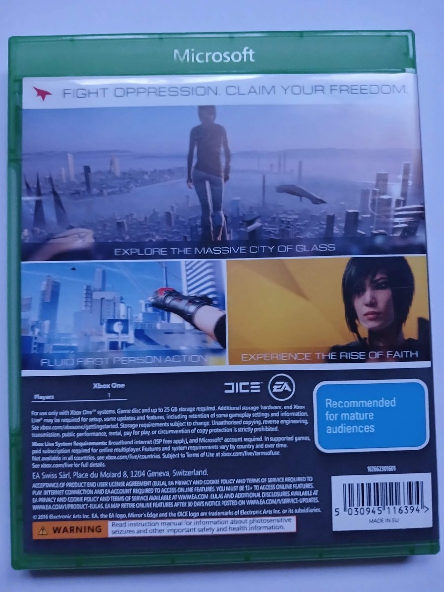 Cash for Games Xbox One Mirror's Edge Catalyst