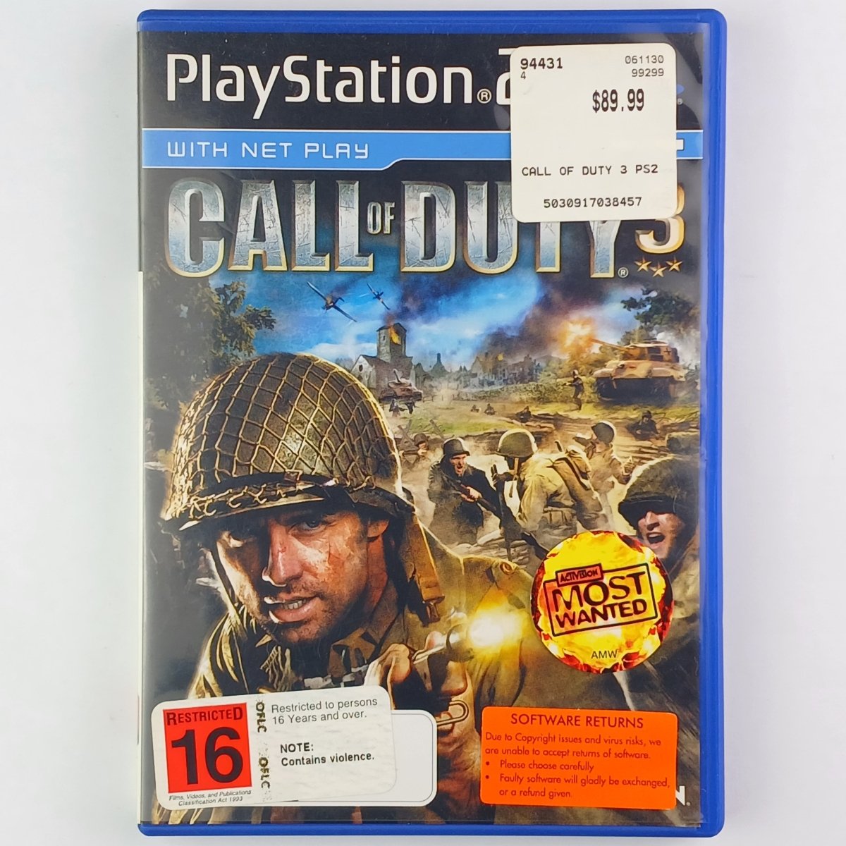 Cash for Games Call of Duty 3 (PS2) PS1 PS2 PS3 PS4 NZ AU