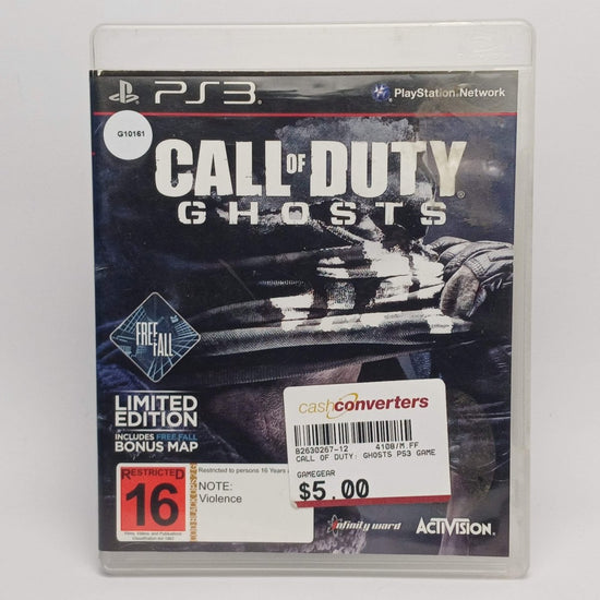Cash for Games Call of Duty: Ghosts (PS3) PS1 PS2 PS3 PS4 NZ AU