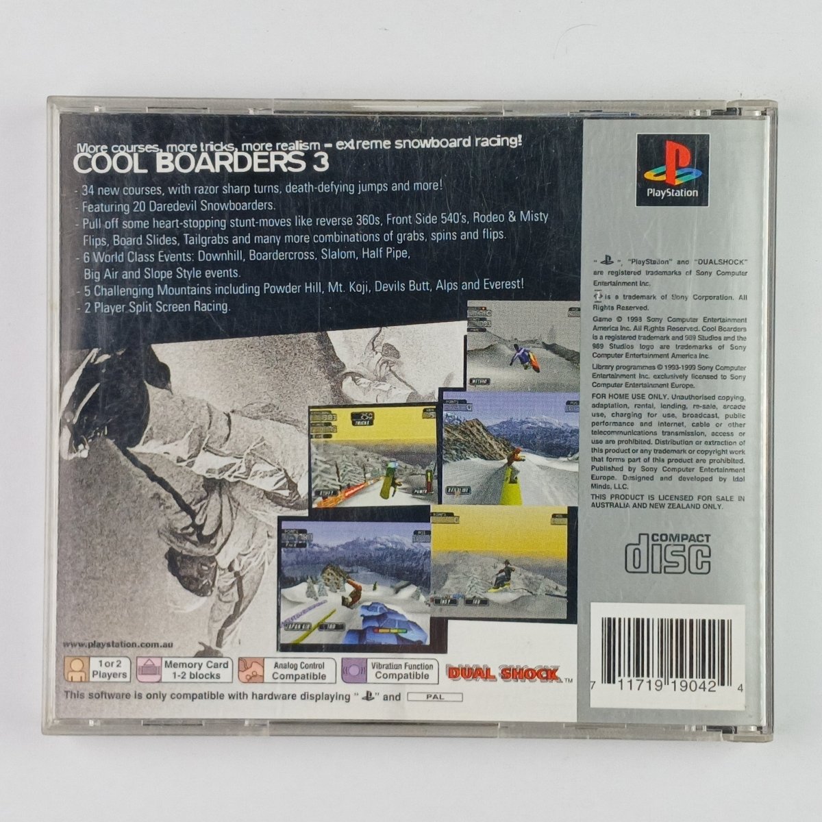 Cash for Games Cool Boarders 3 (PS1) PS1 PS2 PS3 PS4 NZ AU