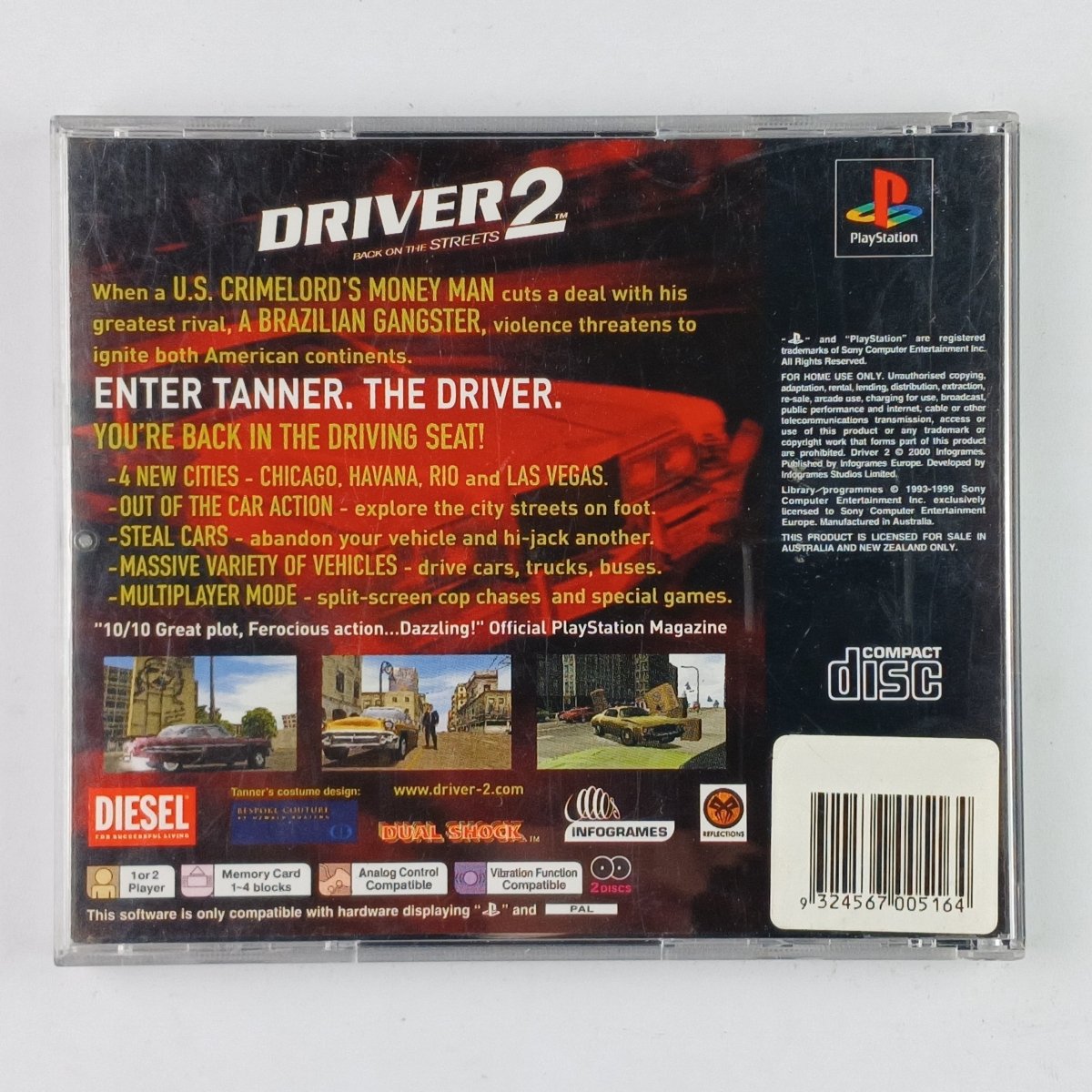 Cash for Games Driver 2 (PS1) PS1 PS2 PS3 PS4 NZ AU