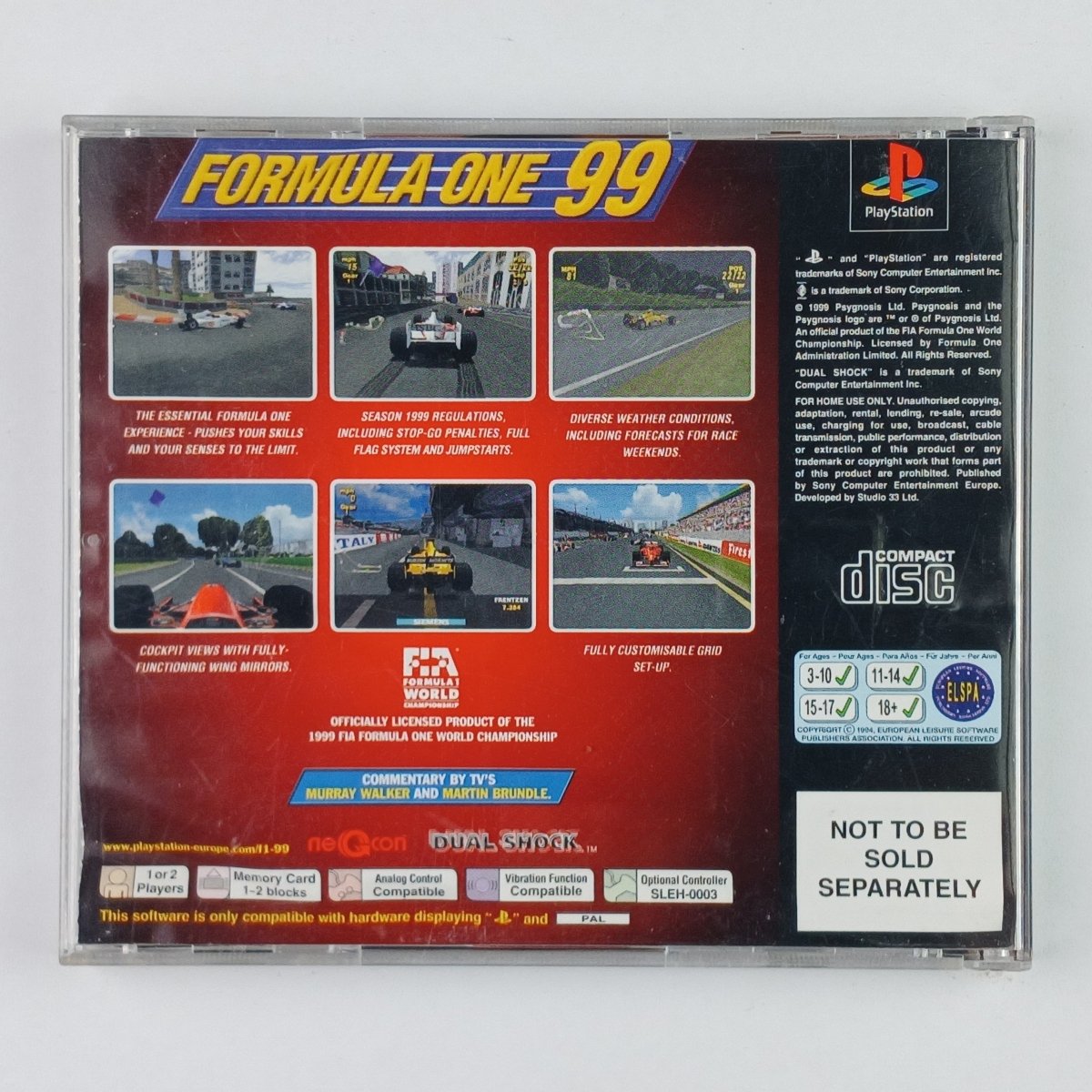 Cash for Games Formula One 99 (PS1) PS1 PS2 PS3 PS4 NZ AU