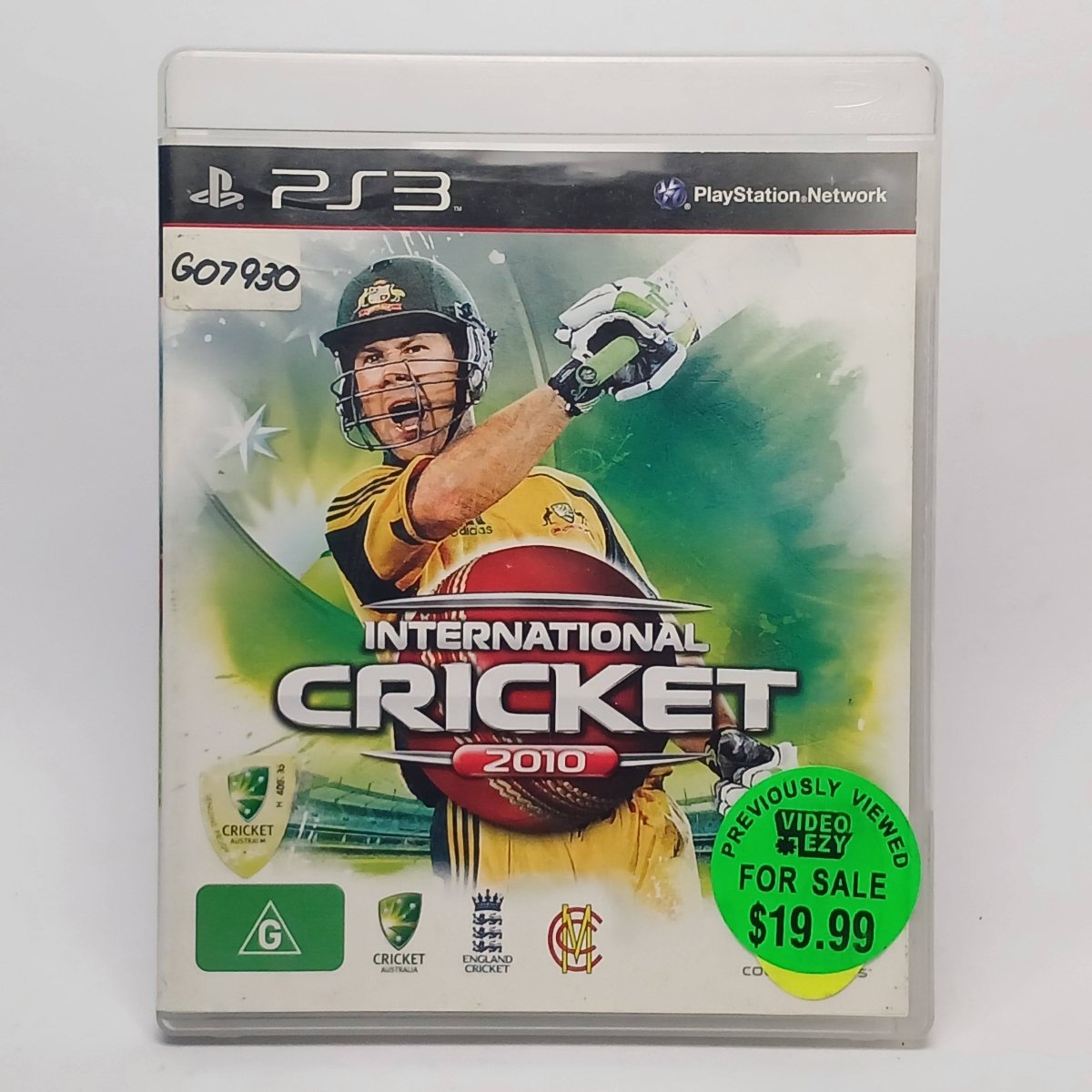 Cash for Games International Cricket 2010 (PS3) PS1 PS2 PS3 PS4 NZ AU