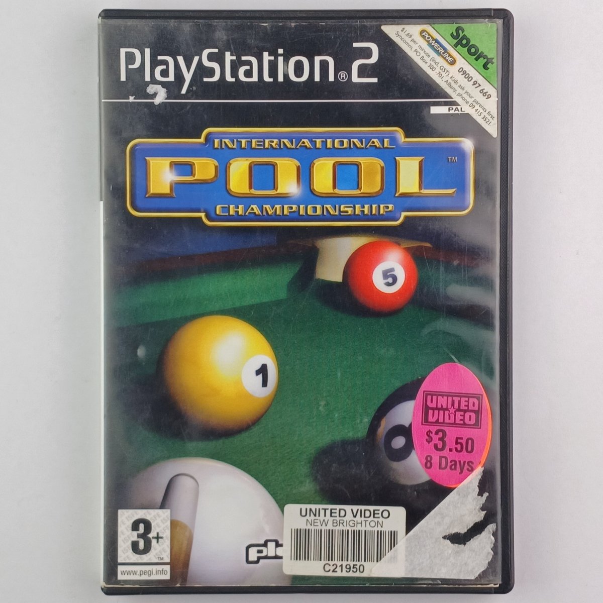 Cash for Games International Pool Championship - PAL (PS2) PS1 PS2 PS3 PS4 NZ AU