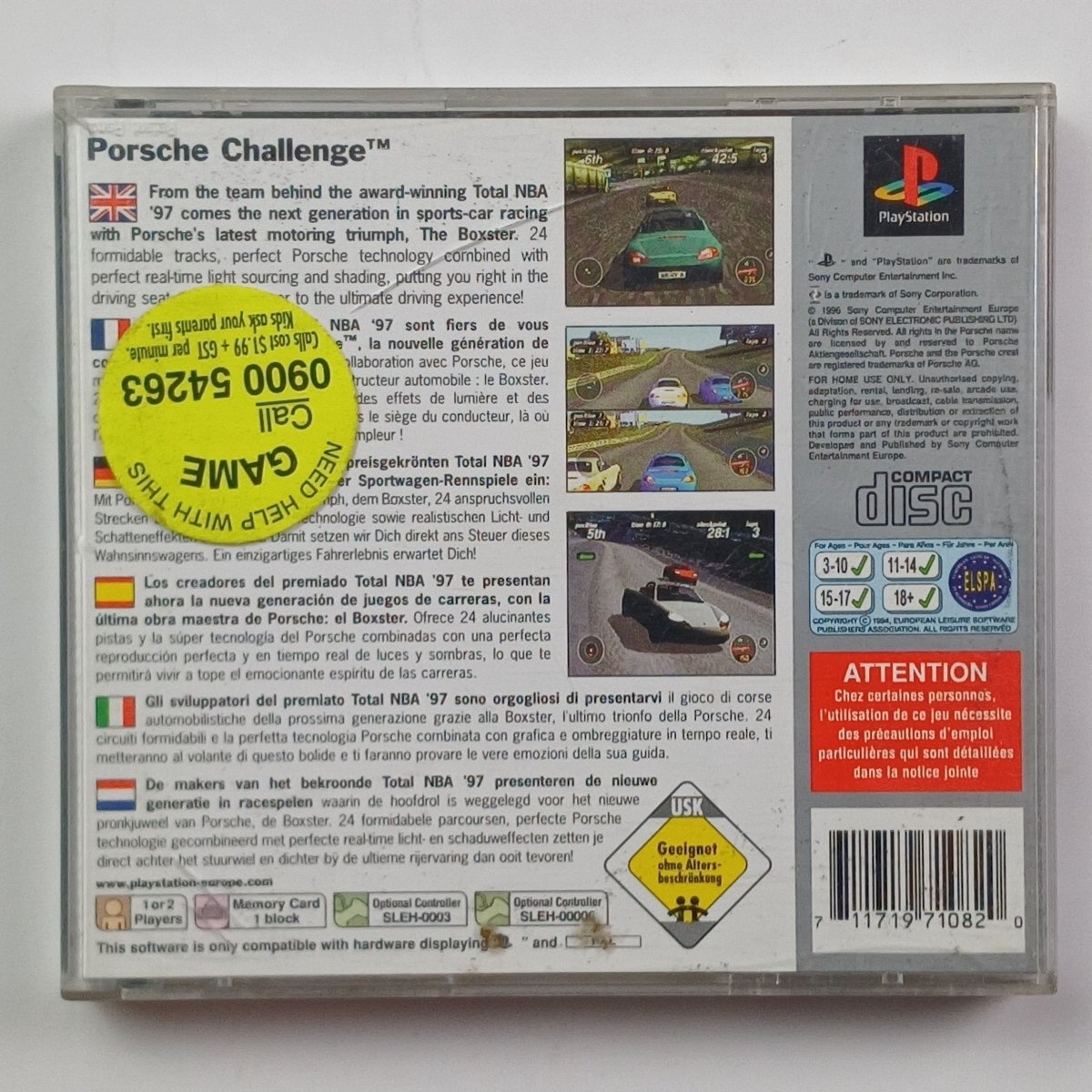 Cash for Games Porsche Challenge - PAL (PS1) PS1 PS2 PS3 PS4 NZ AU