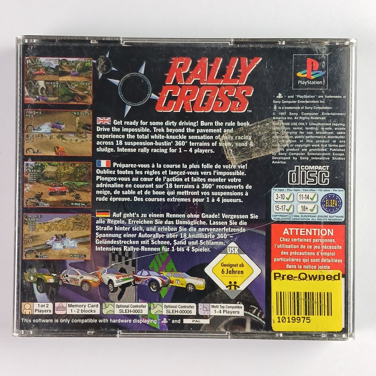 Cash for Games Rally Cross (PS1) PS1 PS2 PS3 PS4 NZ AU