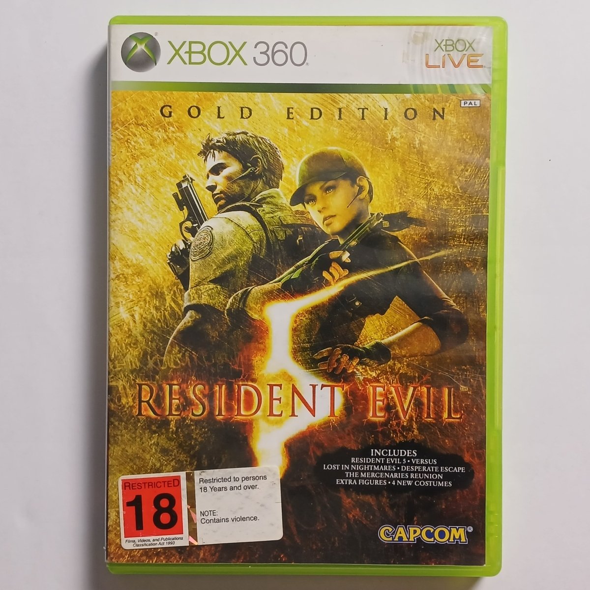 Cash for Games Resident Evil 5 Gold Edition (Xbox 360) PS1 PS2 PS3 PS4 NZ AU