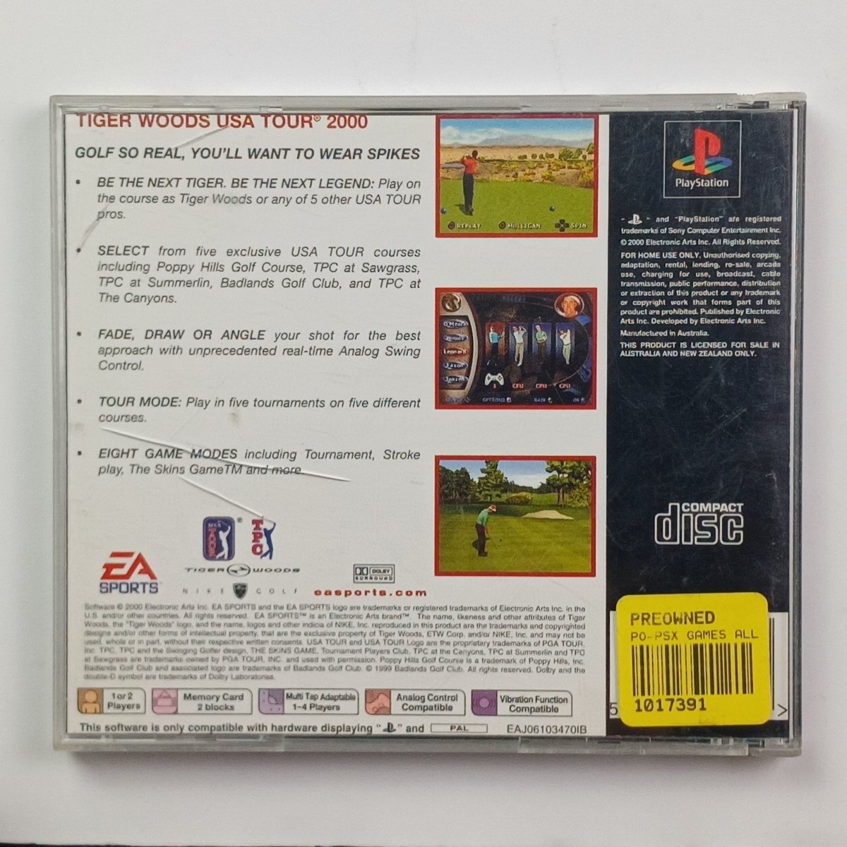 Cash for Games Tiger Woods USA Tour 2000 - PAL (PS1) PS1 PS2 PS3 PS4 NZ AU