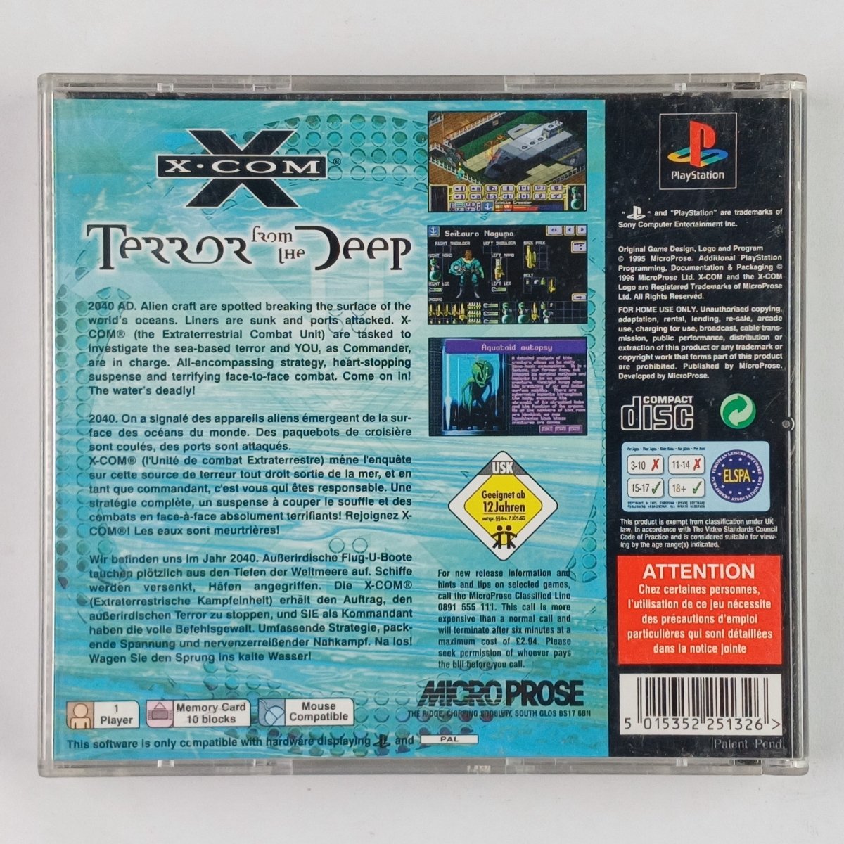 Cash for Games X - Com Terror From The Deep (PS1) PS1 PS2 PS3 PS4 NZ AU