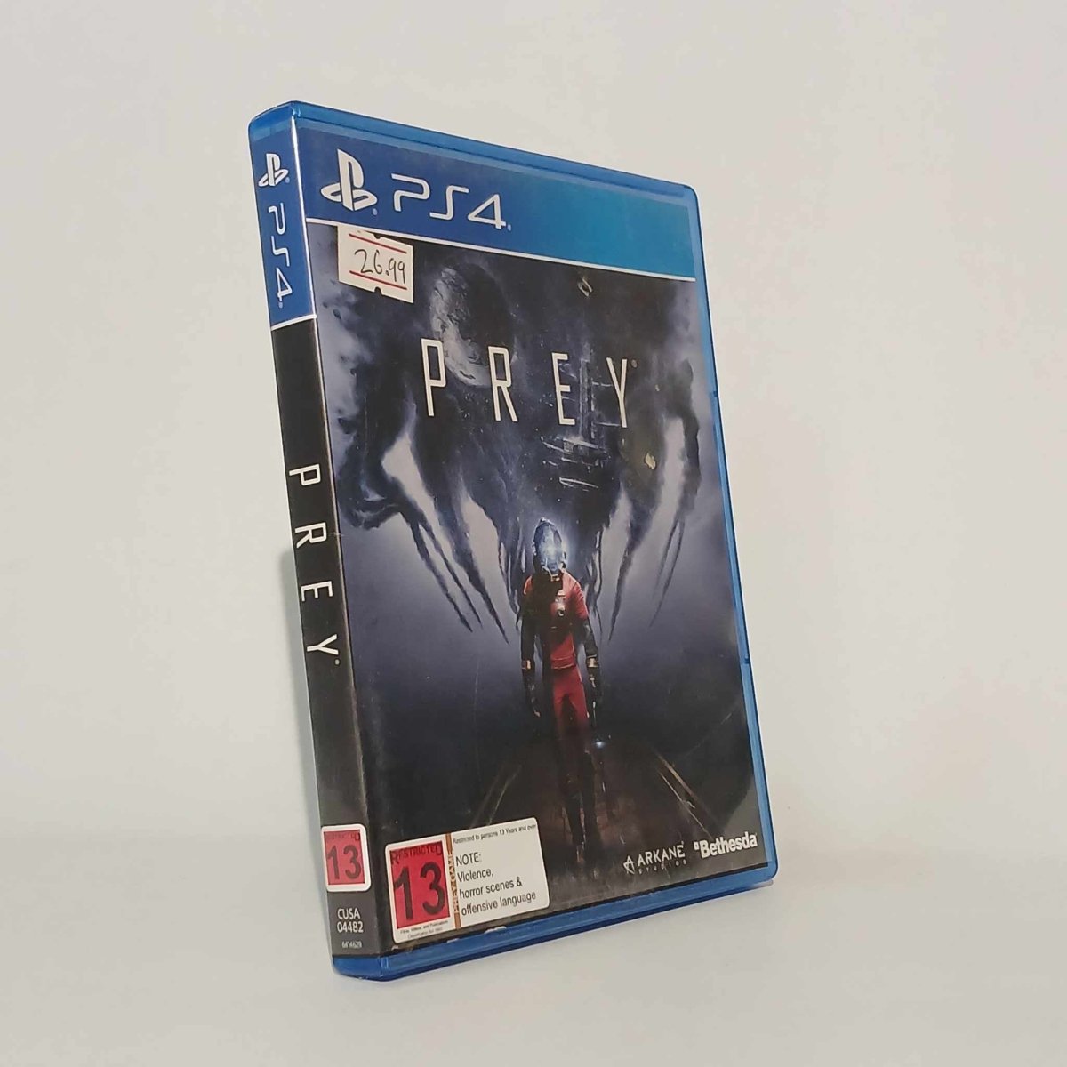 Prey game on PS4. Sci-fi action, immersive narrative, alien threats. NZ AU