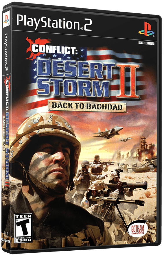 a video game cover for conflict desert storm ii