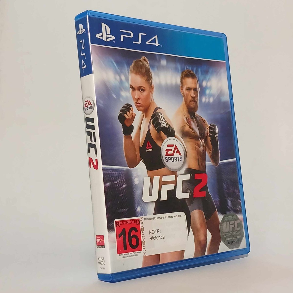 UFC 2 game action on PS4. Enhanced gameplay, MMA fights, UFC fighters. NZ AU