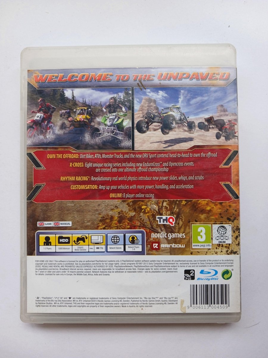 Cash for Games MX vs. ATV Untamed (PS3)