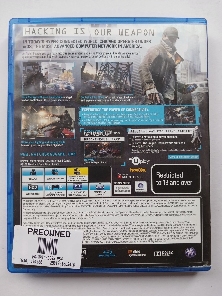 Cash for Games PS4 Watch Dogs