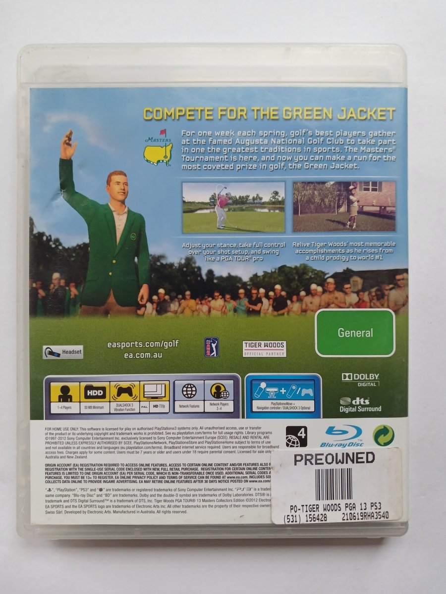 Cash for Games Tiger Woods PGA Tour 13 (PS3)