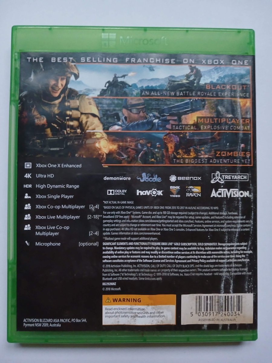 Cash for Games Xbox One Call of Duty: Black Ops 4