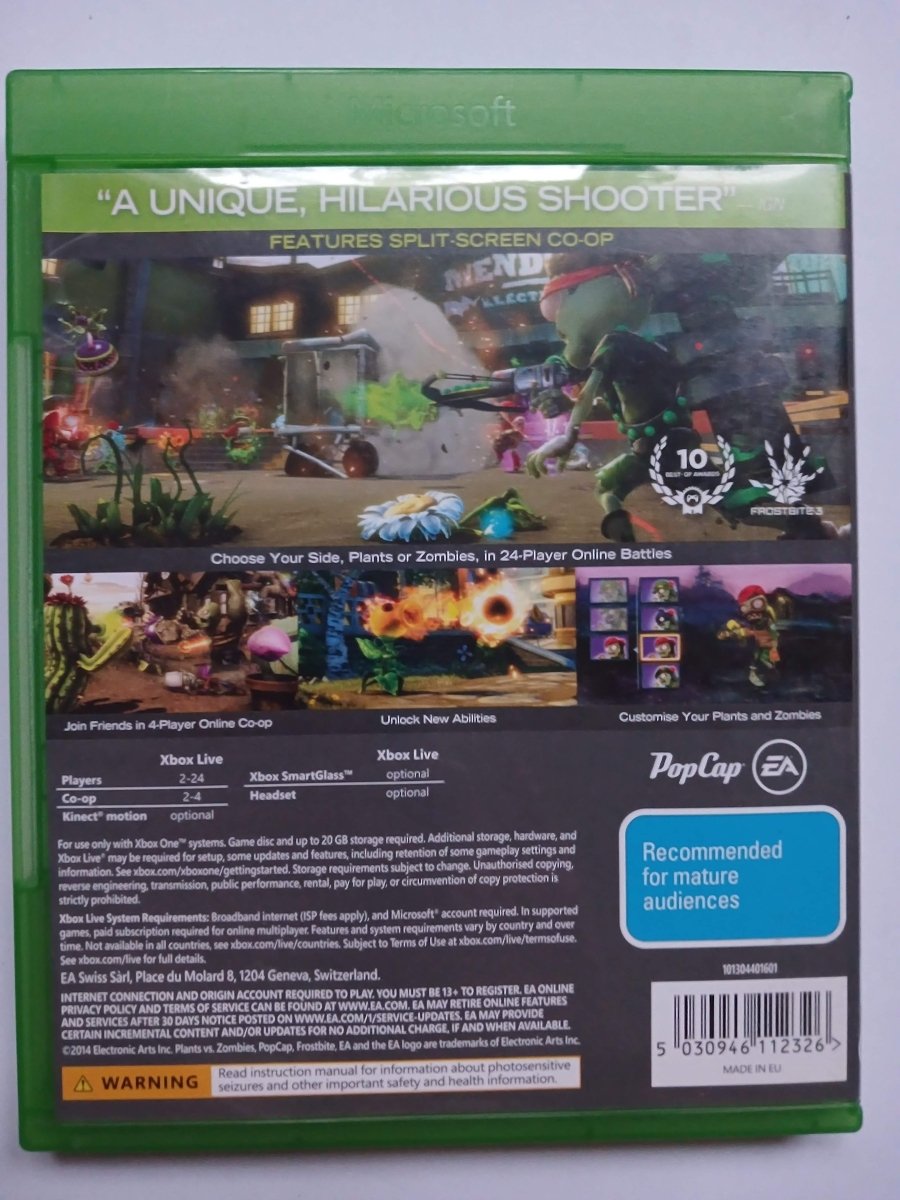 Cash for Games Xbox One Plants vs. Zombies: Garden Warfare